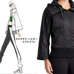 NWT Derek Lam Black Athleta Uptown Funnel Jacket Size Medium